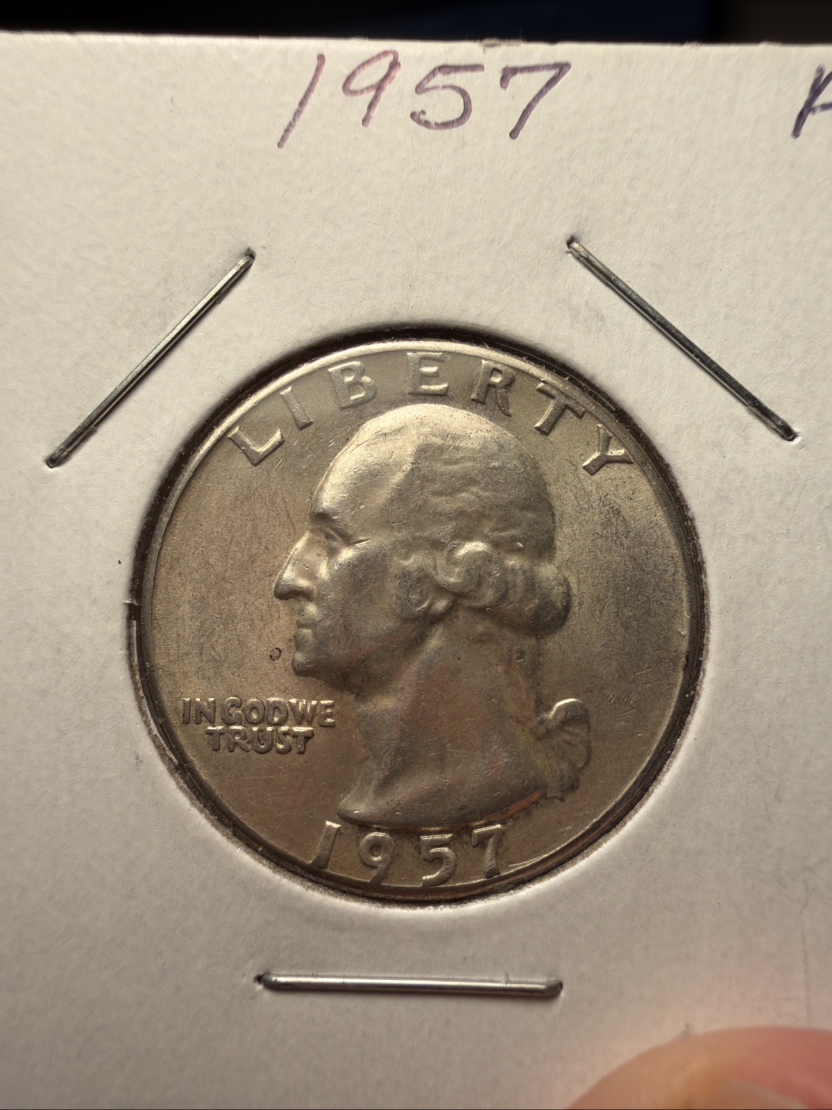 1957 washington quarter au very original