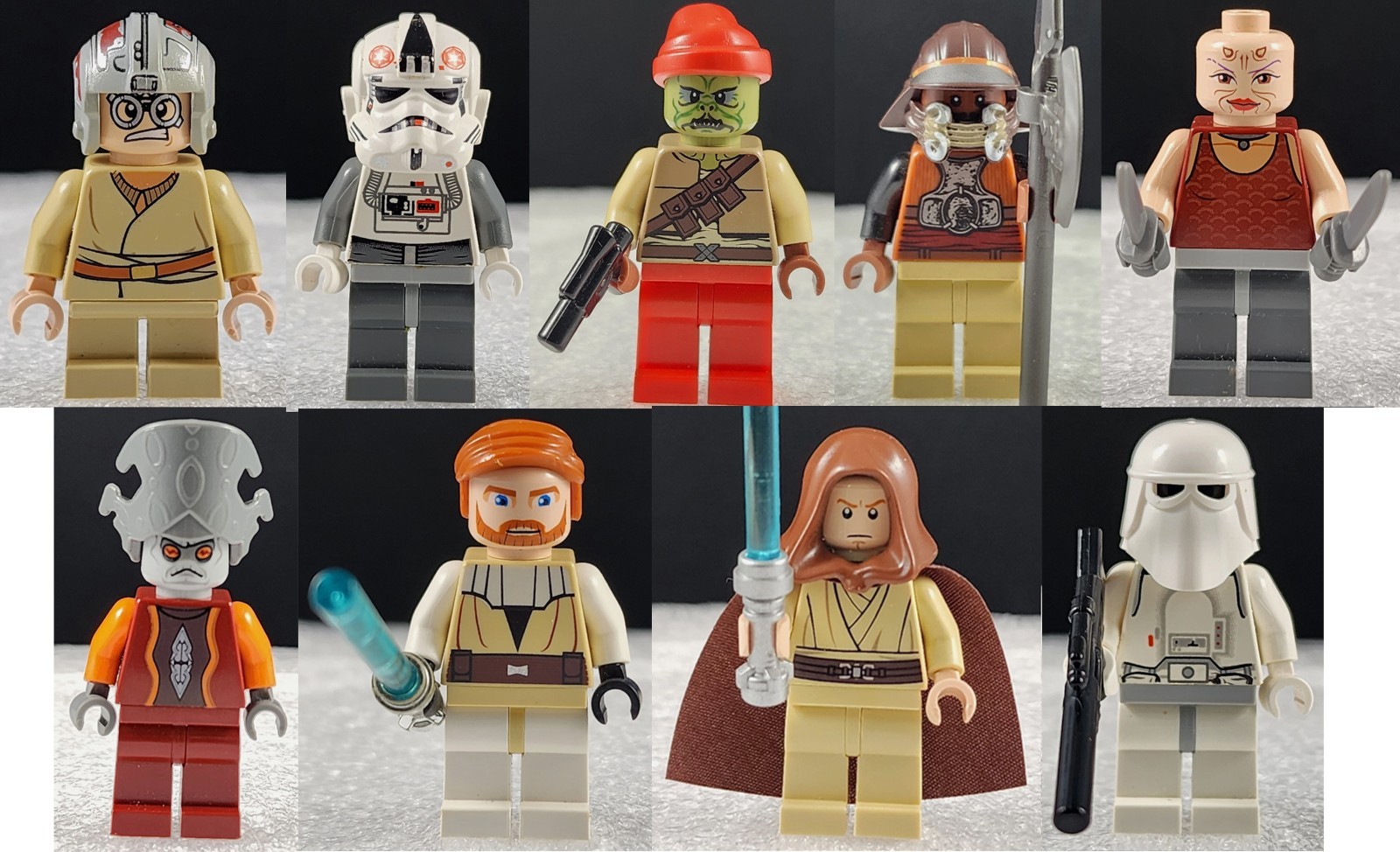 Lot of 9 Lego Star Wars Minifgures Obi Wan, Anakin, Lando, Sugi, Kithaba, & More