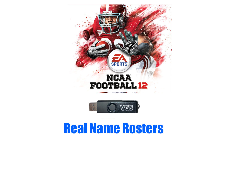 NCAA Football 12 Real Name Roster Save File - PlayStation 3 USB Memory PS3 2012