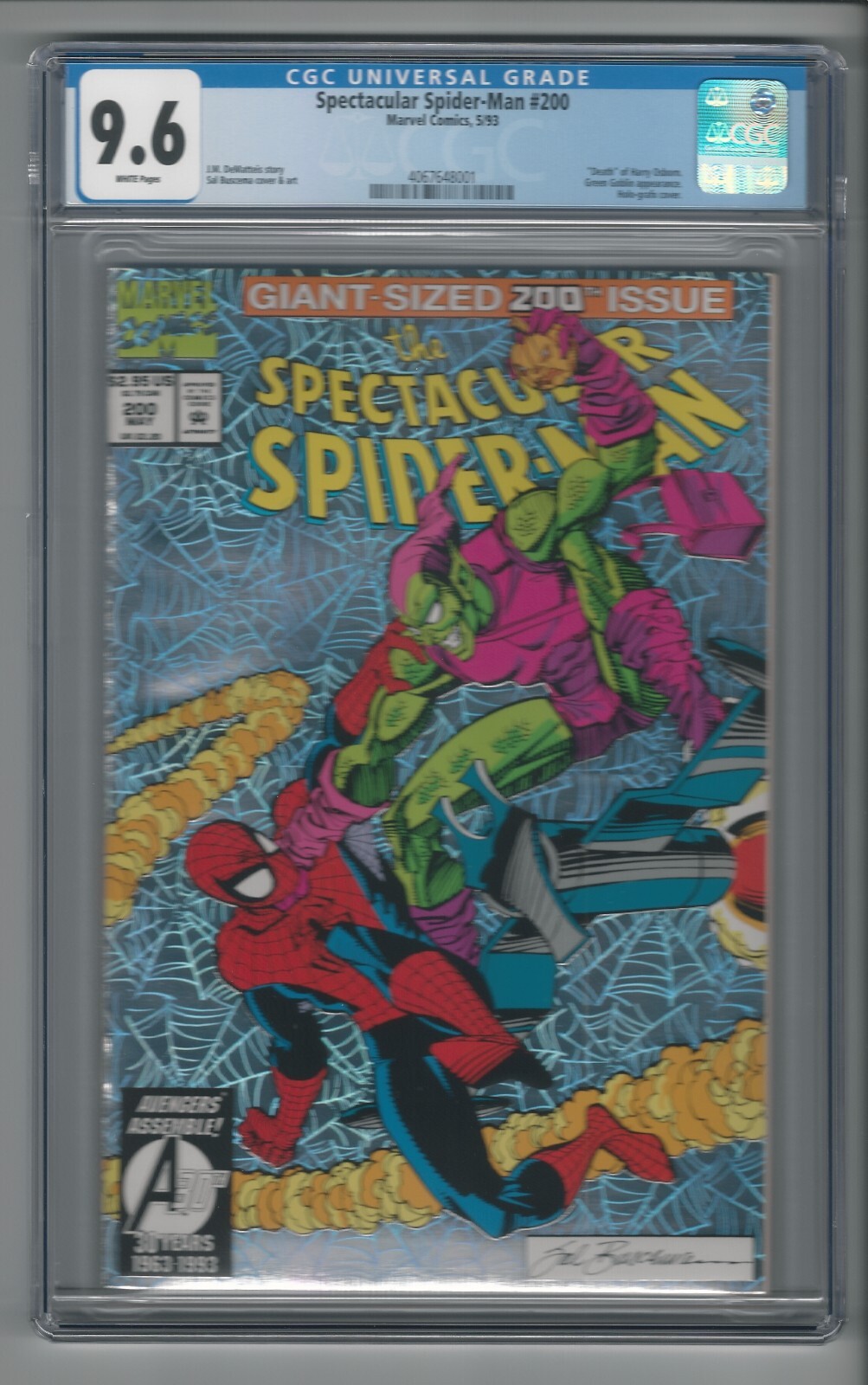 Spectacular Spiderman #200 CGC 9.6 NM+ 5/93 Death of Harry Osborn Holo-Grafx