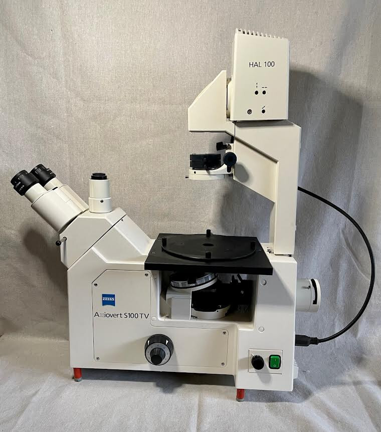 Carl Zeiss Axiovert S100 TV Inverted Phase Contrast Fluorescence Microscope