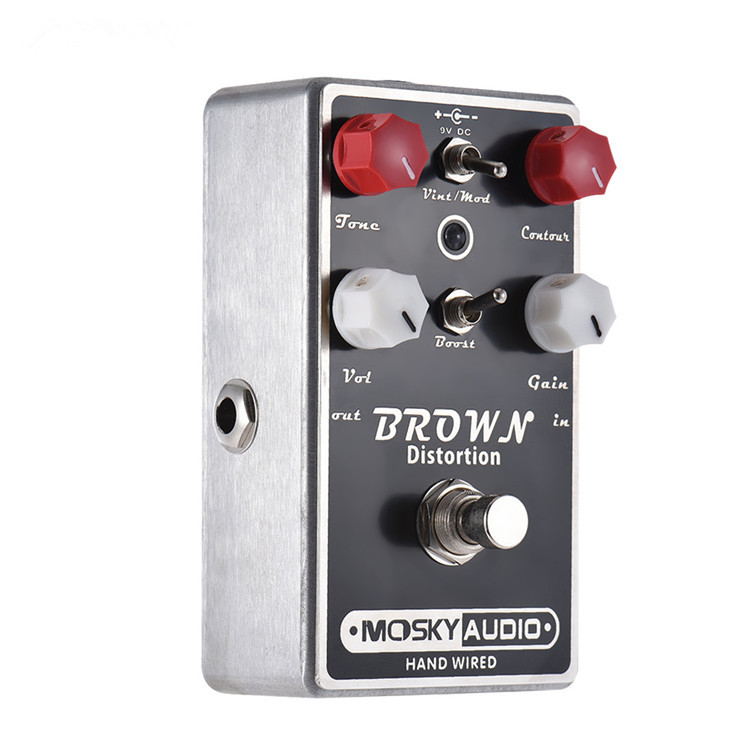 Hand Wired professional Brown Distortion Guitar Effects Pedal Born To Burn DIP