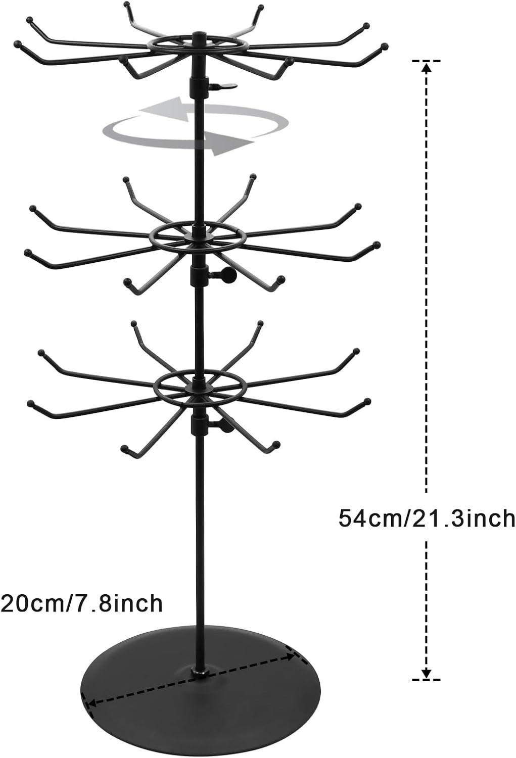 Adjustable Tier Heights Only CounterTop Spinner Display Stand Medium Duty