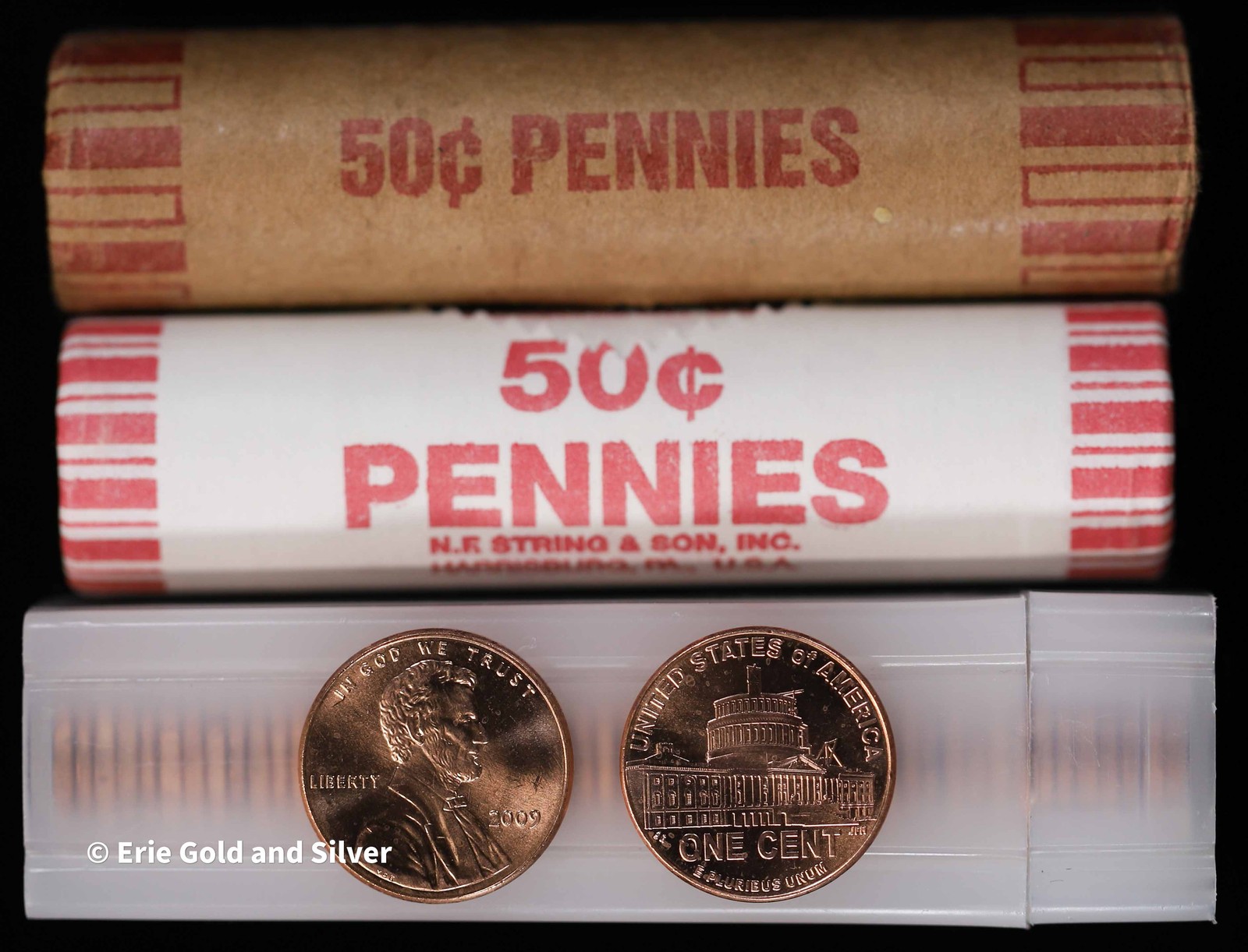 2009-P 1c Cent 1 Roll of 50 Lincoln Presidency BU Uncirculated Penny