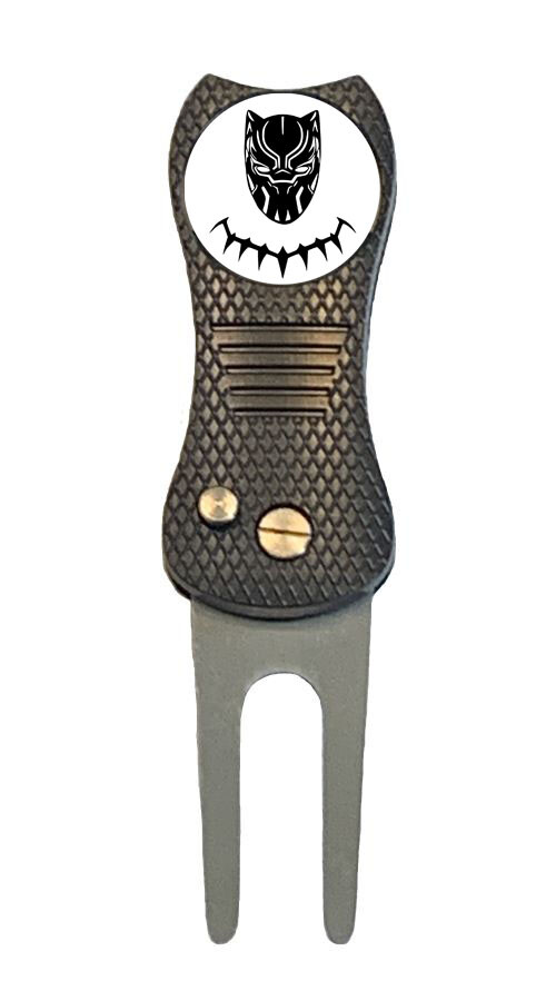 Black Panther Marvel Golf Ball Marker w/ Premium Switchblade Divot Tool