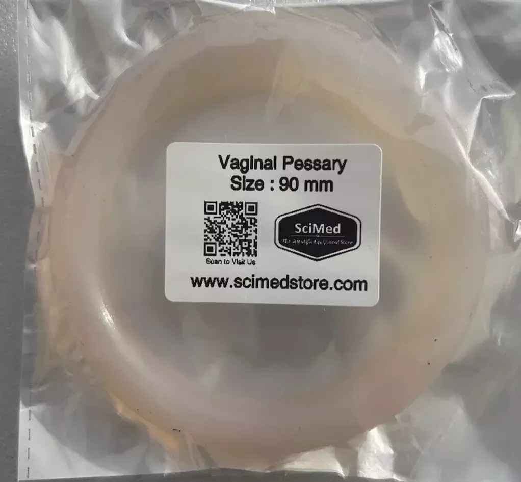 STERILIZED 90 mm White Pessary Ring 100% Silicone Prolapse MADE IN USA