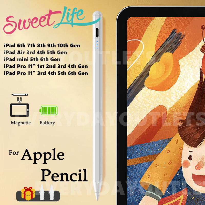 2nd Generation Stylus Pen For Apple iPad 9/7/8th/Mini/Air 4/5th/Pro 11&12.9''