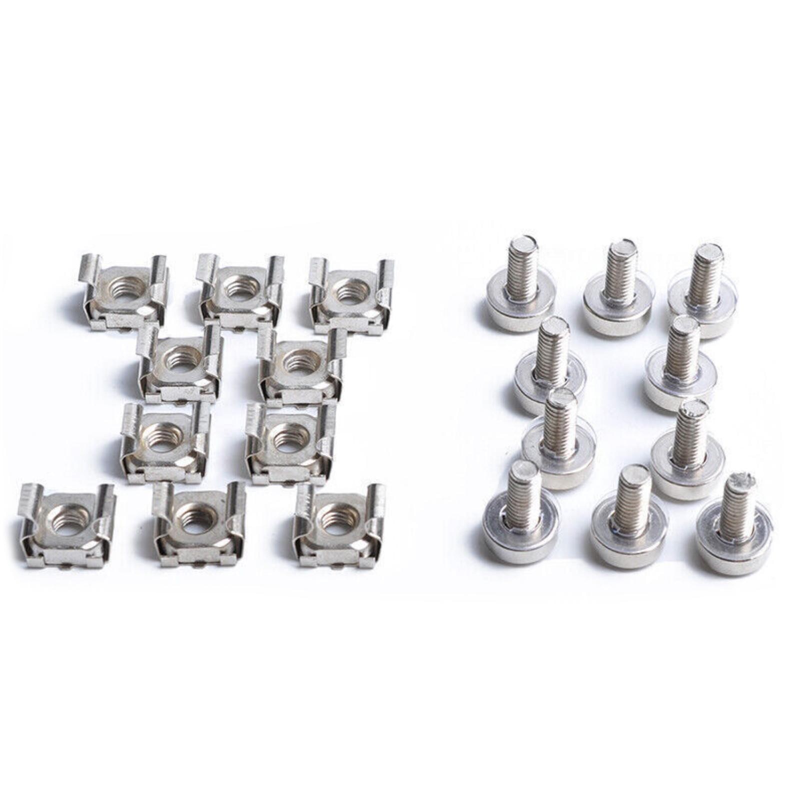 10pcs M5 Mounting Screws& Cage Nuts For Server Network AV Rackmount Equipment F