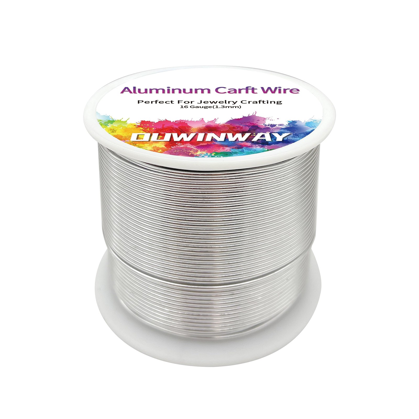 16Gauge Silver Aluminum Crafts Wire 154FT, for Jewelry Crafting, Gemstone Met...