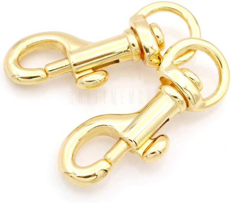 4pcs Swivel Snap Hook Round Eye Slide Bolt Lobster Clasp For Purse Keychains Acc