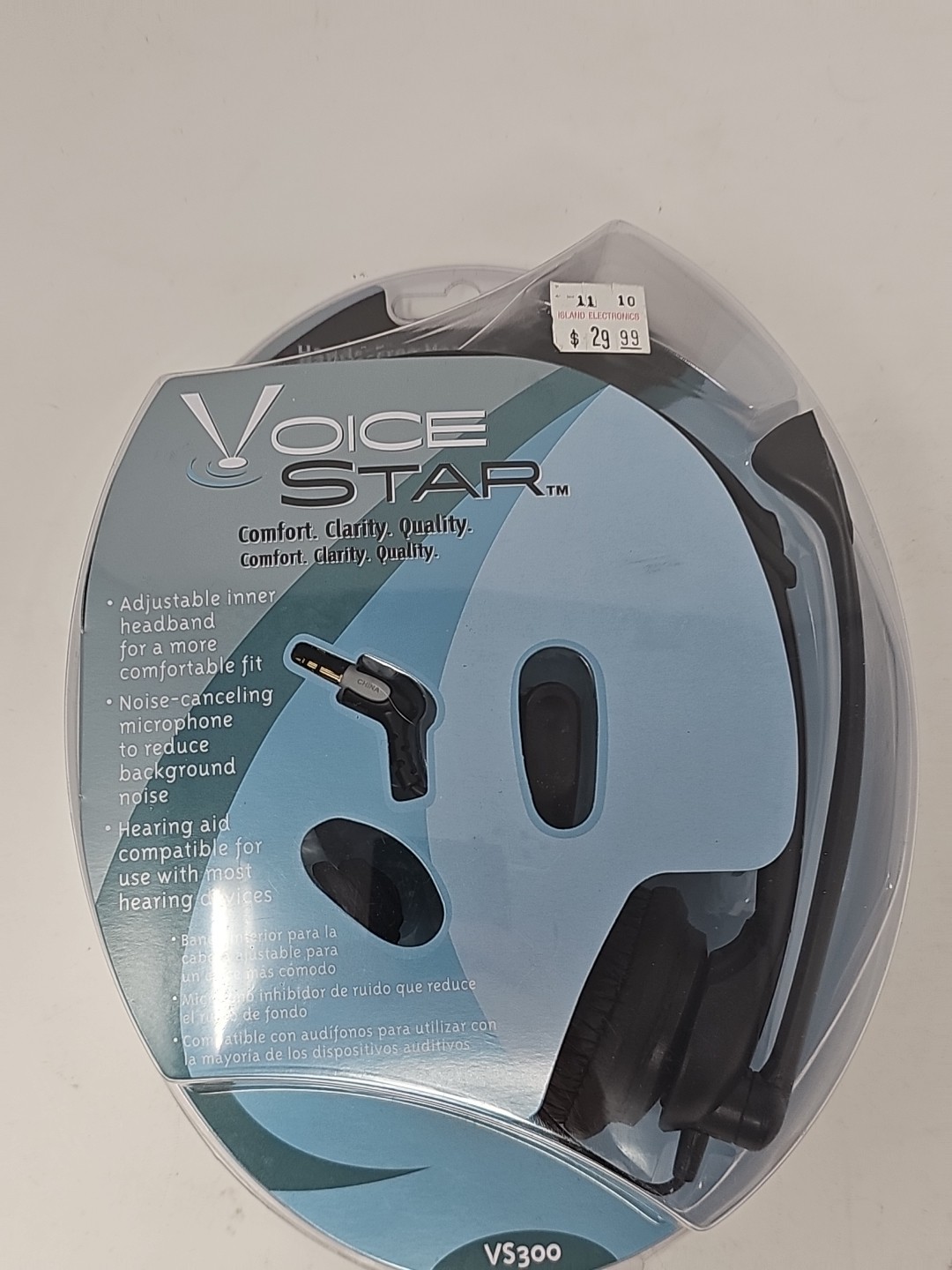 Voice Star Hands-Free Headset Landline Phones Noise Canceling VS300 New Sealed
