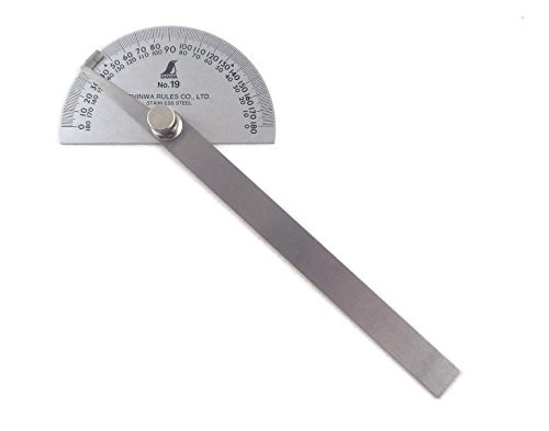 Stainless Steel Protractor 0-180° Round Head - Precision Measuring Tool for Craf