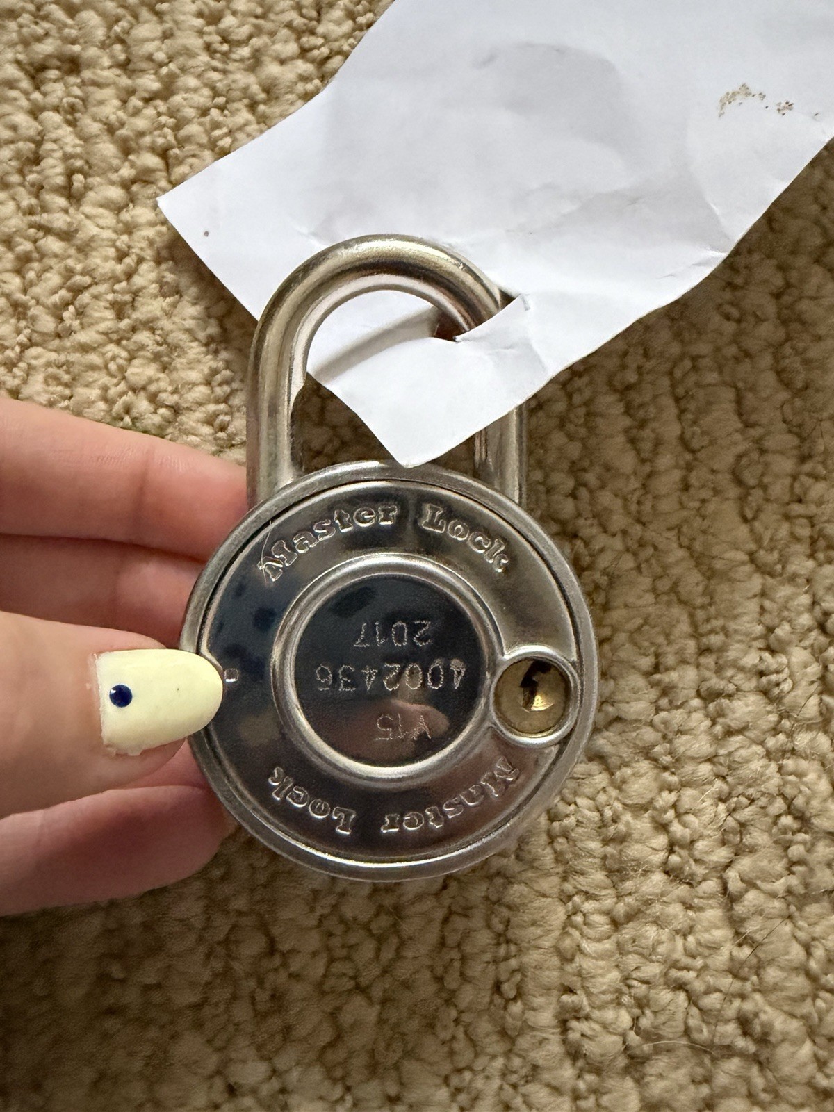 Master Lock 1525 V617 Combination Lock Orange Dial w/combination