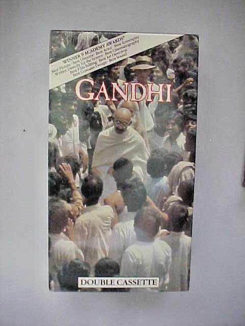 Gandhi VHS Tape Double Cassette Sealed Winner of 9 Academy Awards New Sealed