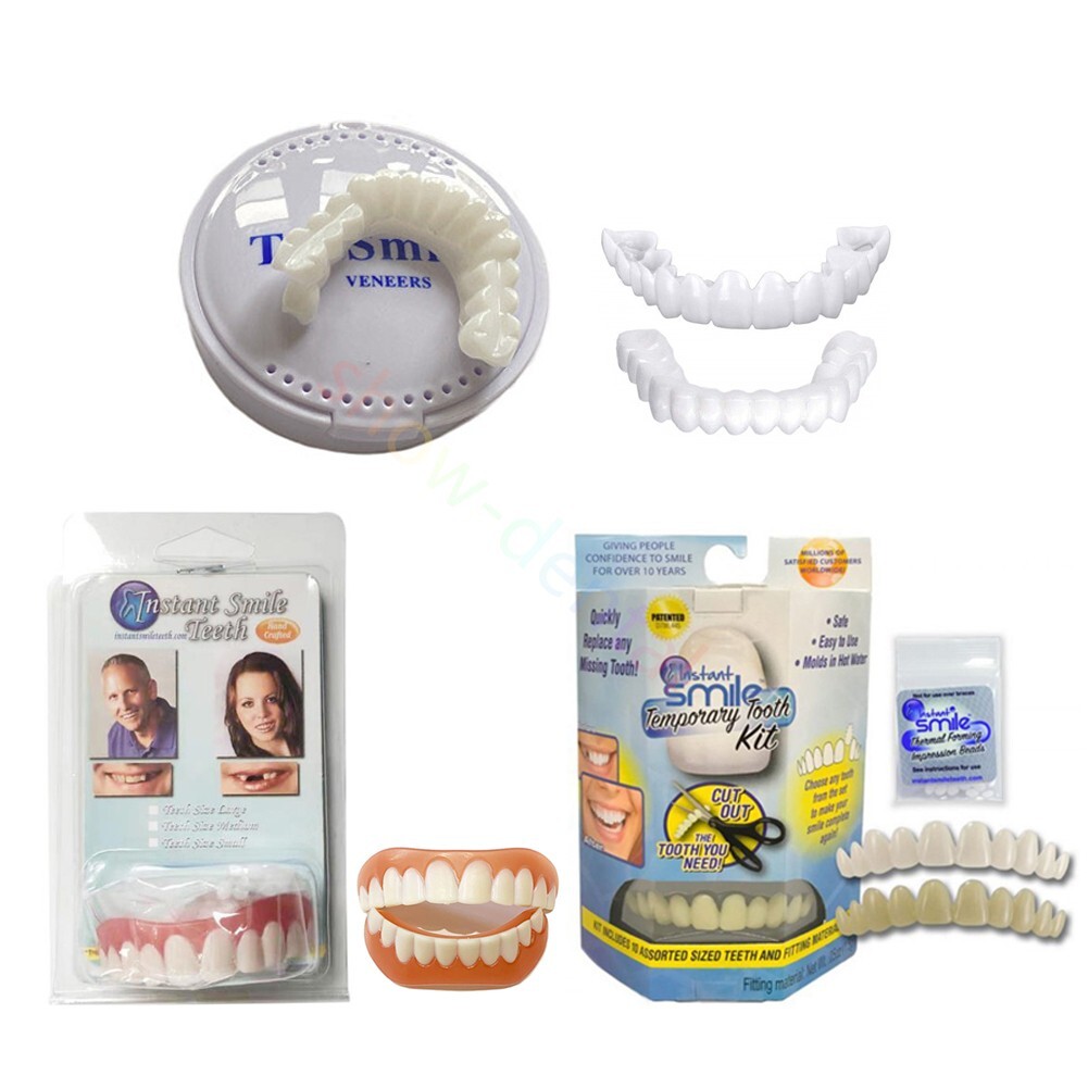 Smile Snap on False Teeth Set Veneers Comfort Fit Braces Denture Tooth Cover U/L