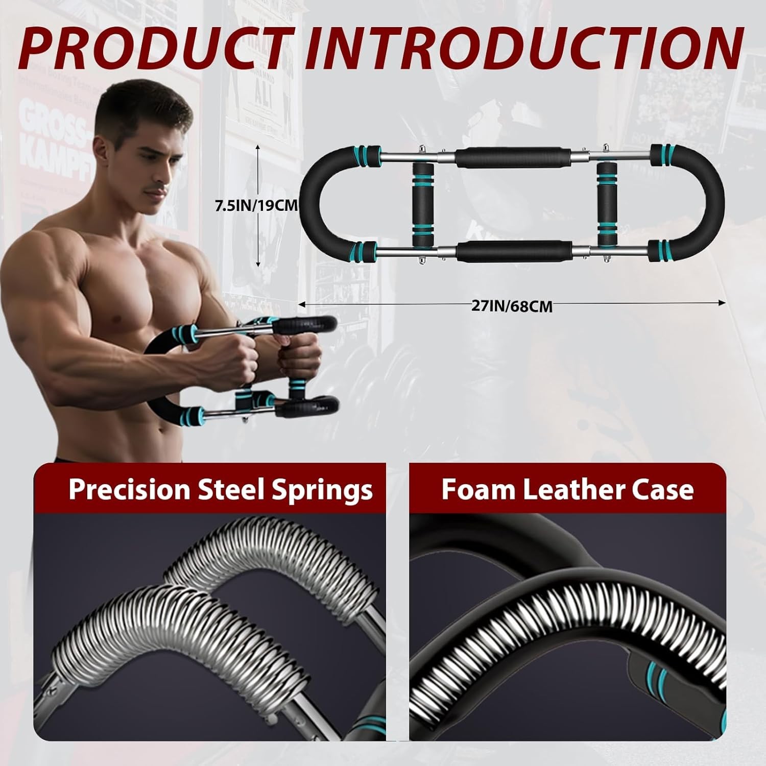 Twister Arm Trainer, Chest Workout Equipment, Three-Level Adjustable Forearm ...