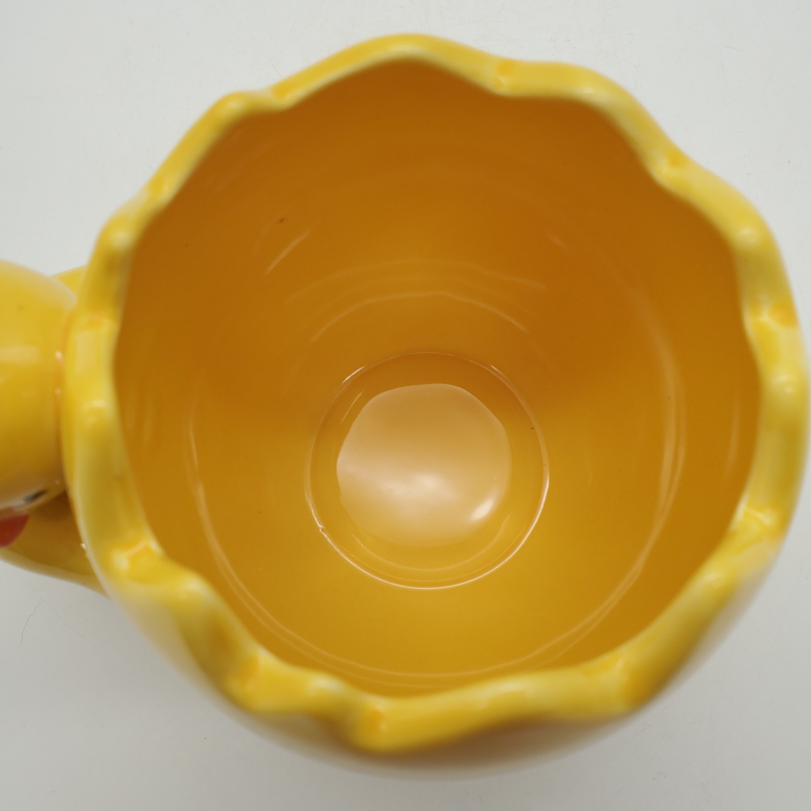 Teleflora Spring Yellow Chick Hugging Egg Vase Planter Dish