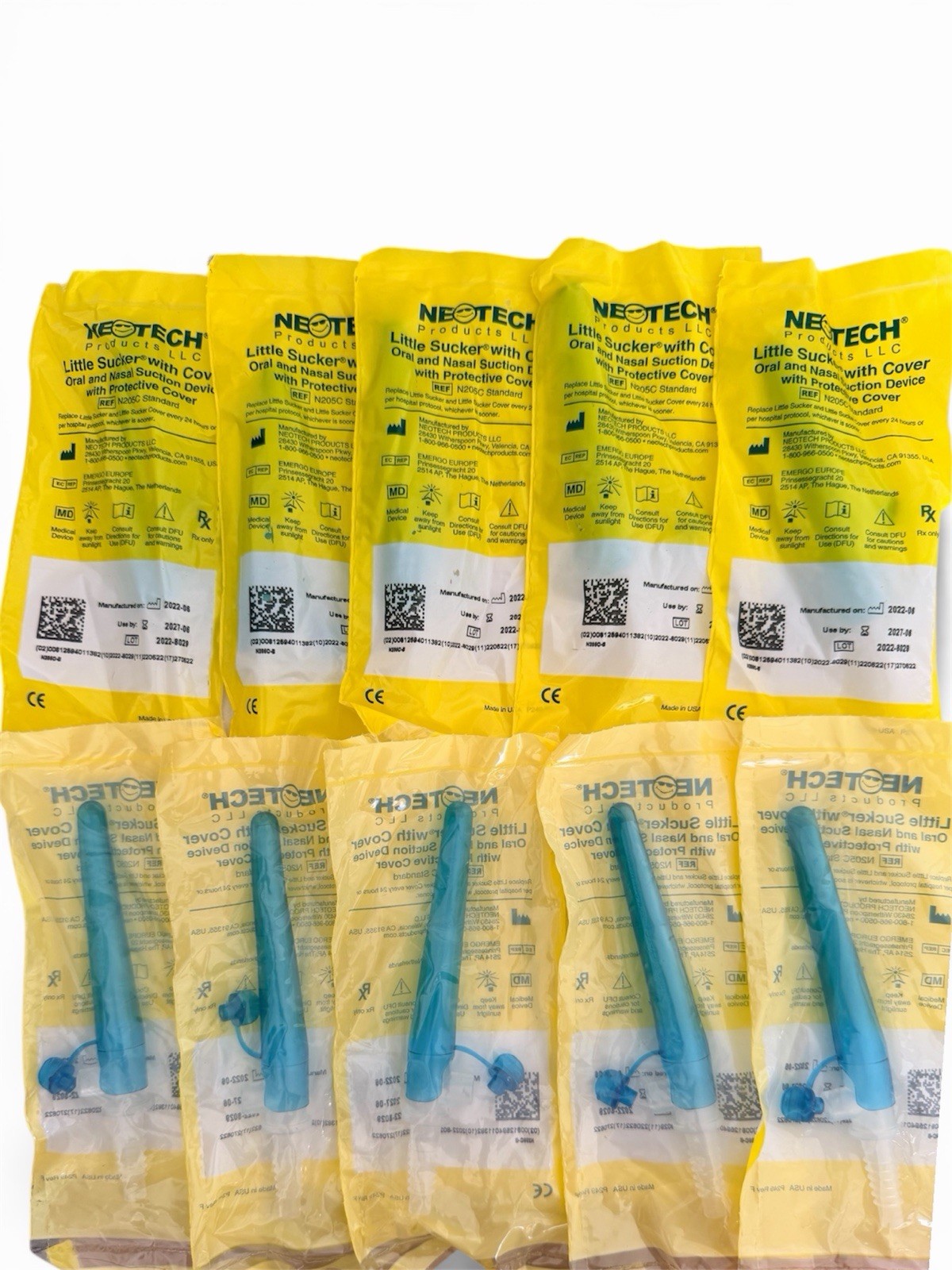 Little Sucker With Cover Oral And Nasal Suction Device Lot Of 10