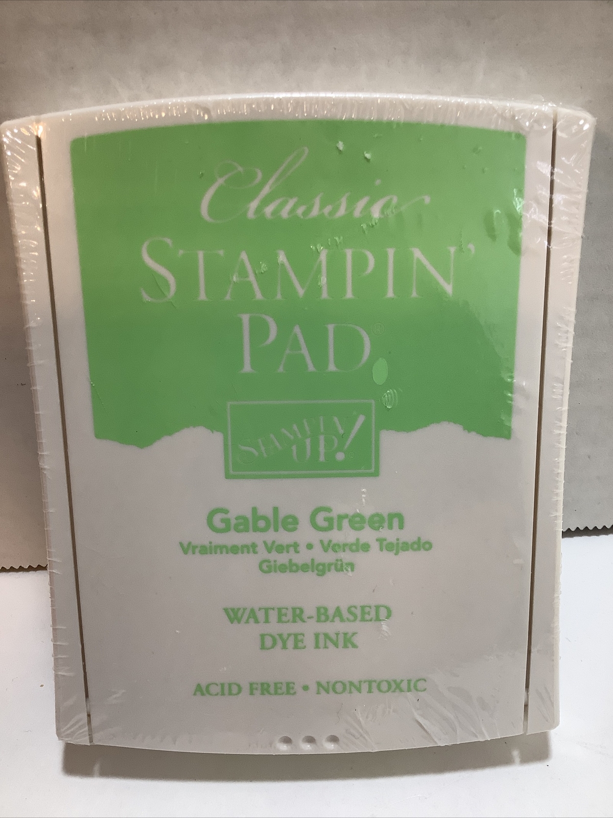 Stampin' Up! Classic Stamp Pad Water Based Dyed Ink NOS Gable Green Scrapbook
