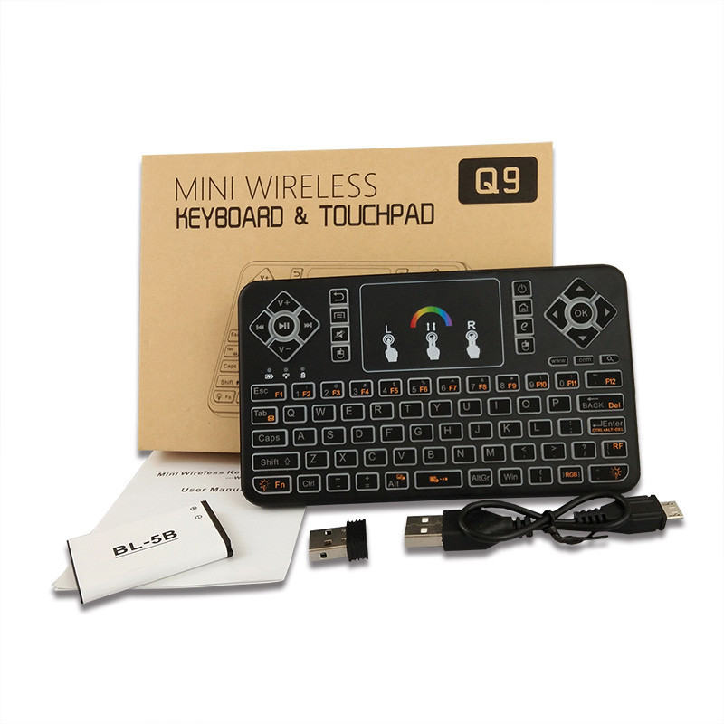 Mini Color RPG Backlight USB Wireless Keyboard Touchpad Mouse Remote Control NEW