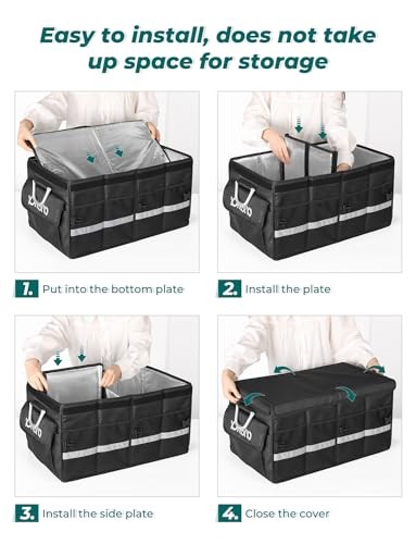 Car Trunk Organizer Cooler Bag Insulated Collapsible Trunk Organizer for SUV