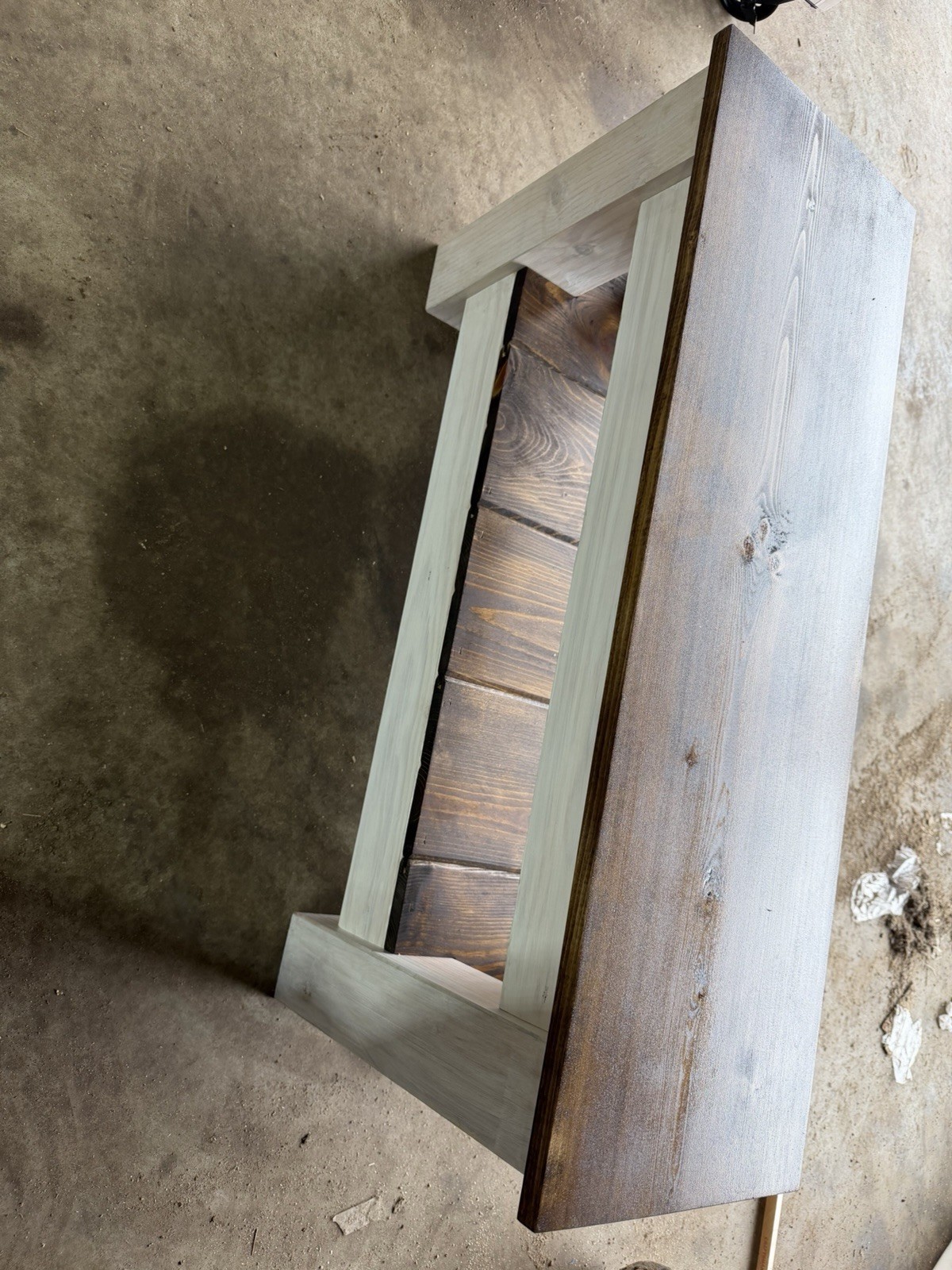 Handmade Entryway Bench with Shelf Natural Wood Bench Farmhouse Modern Furniture