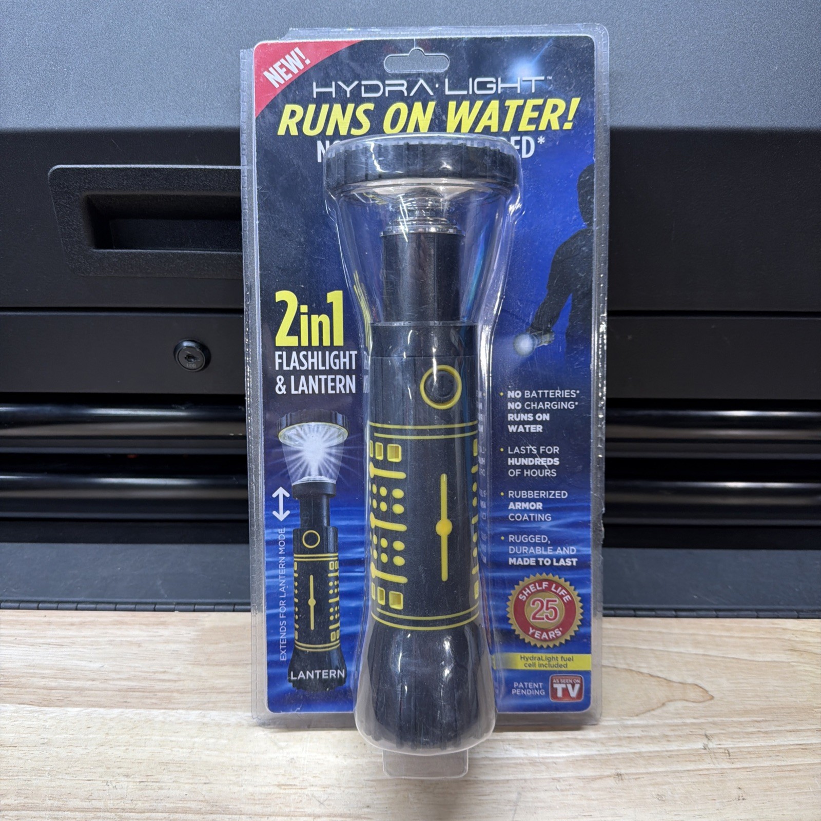 NEW - Hydra Light Flashlight & Lantern No Batteries Runs on Water Hydralight