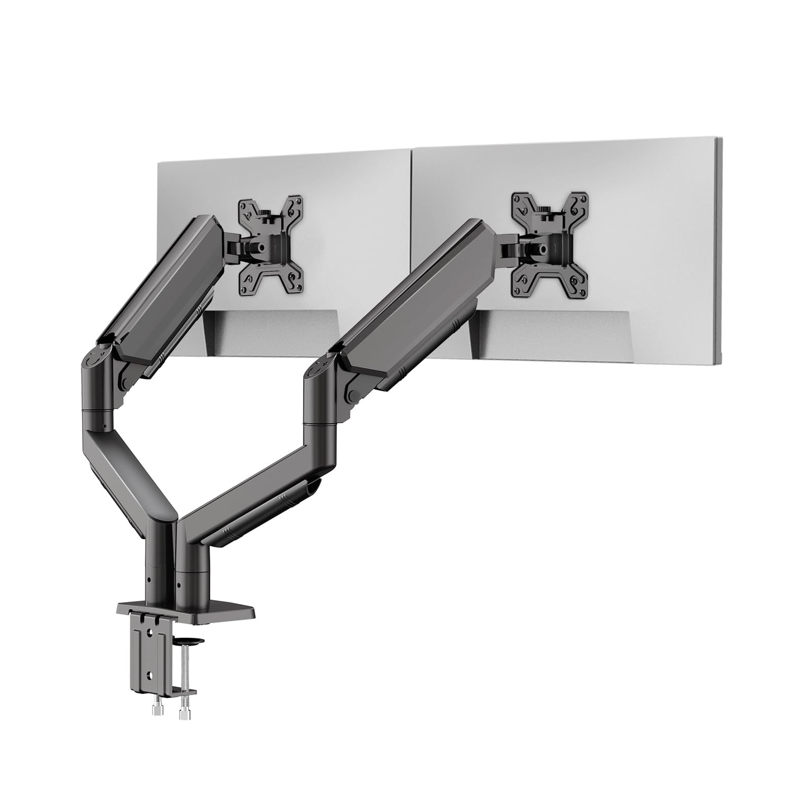 Dual Monitor Stand for 13 to 32 inch Screens, Gas Spring Monitor Arm with Swi...