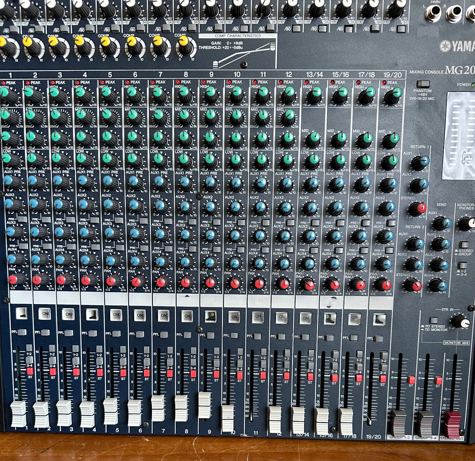Yamaha Model MG206C 20-Input Professional Mixer Analog Channel Console
