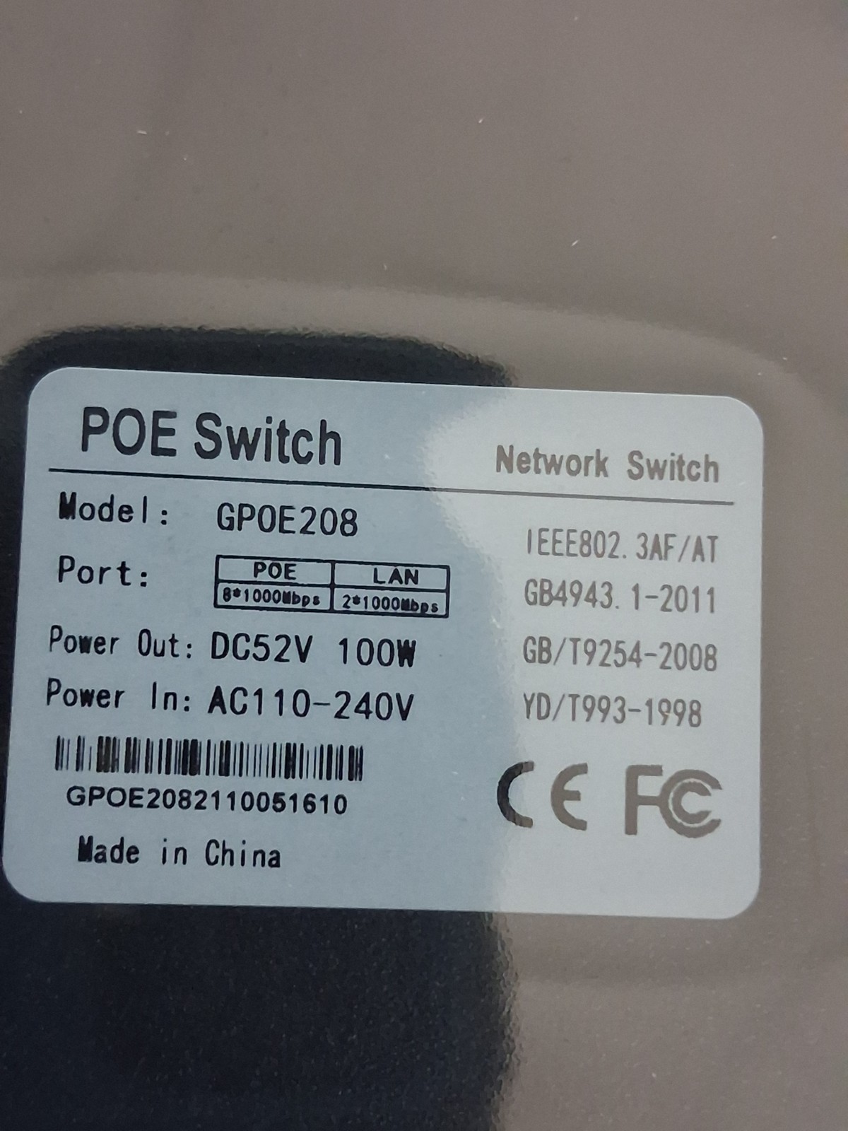 New Steamemo Poe Network Switch GP0E208