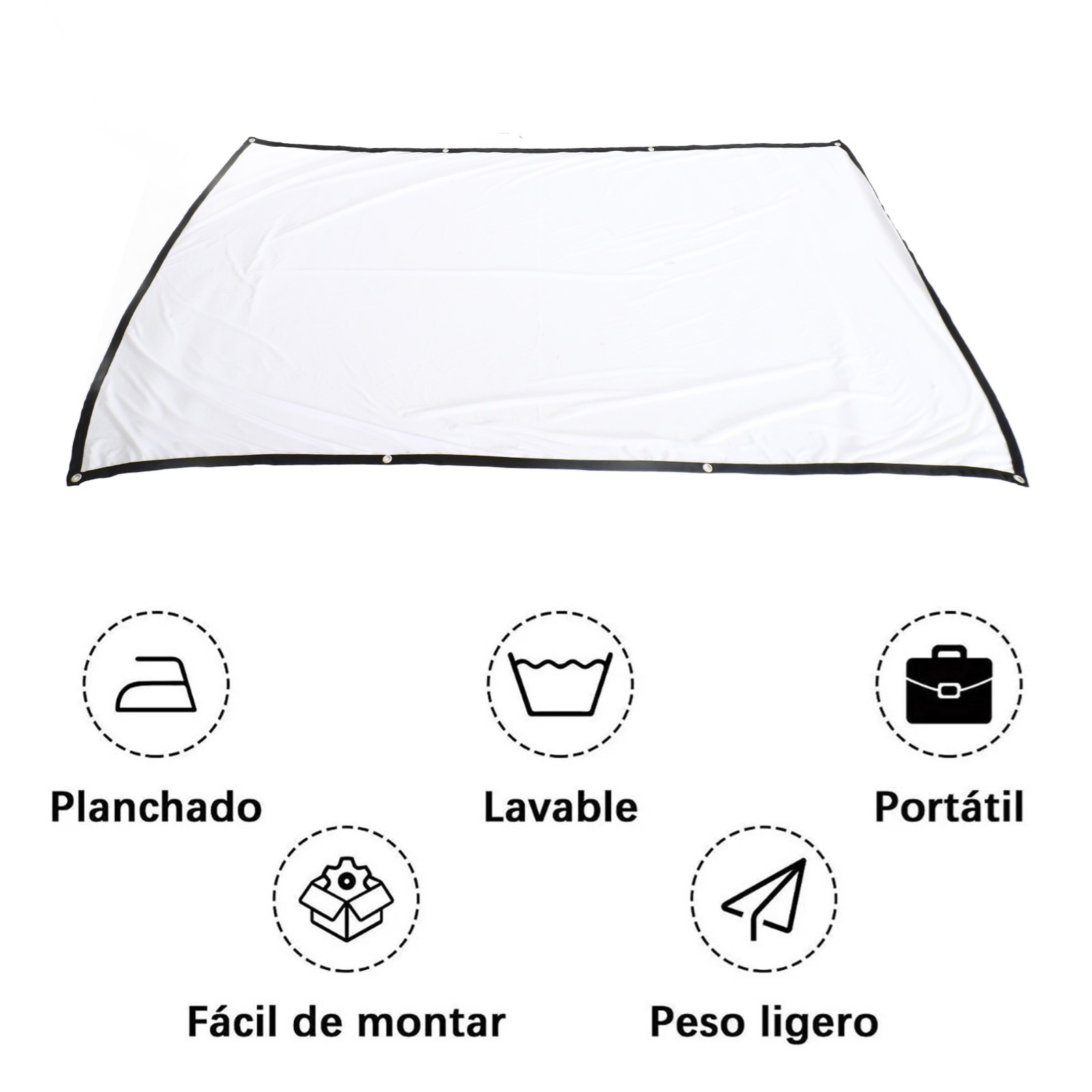 100 Inch Projector Screen Foldable Wrinkle Resistant For Outdoor Excellent