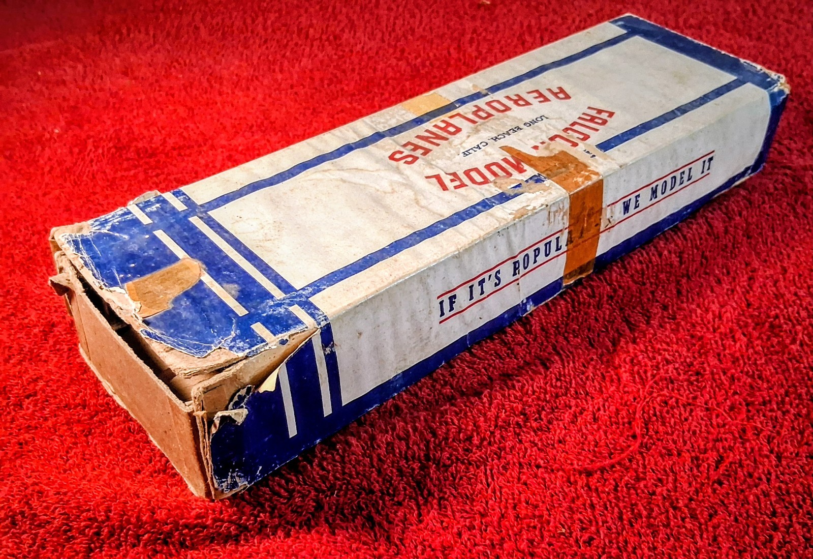 Vintage 40's Falcon Model Aeroplanes Lockheed P-38 Lightning Balsa Partial Kit