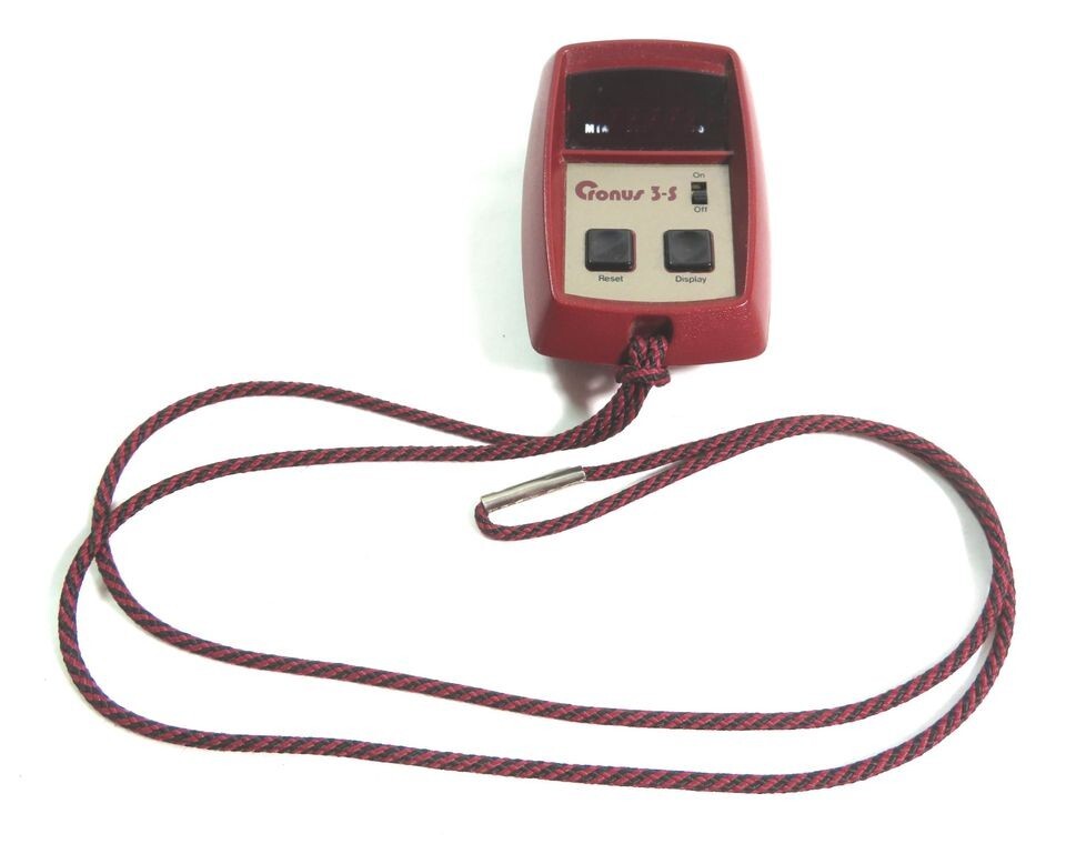 Vintage Cronus Stopwatch 3S, Red LED Display Stop Watch Digital Electronic