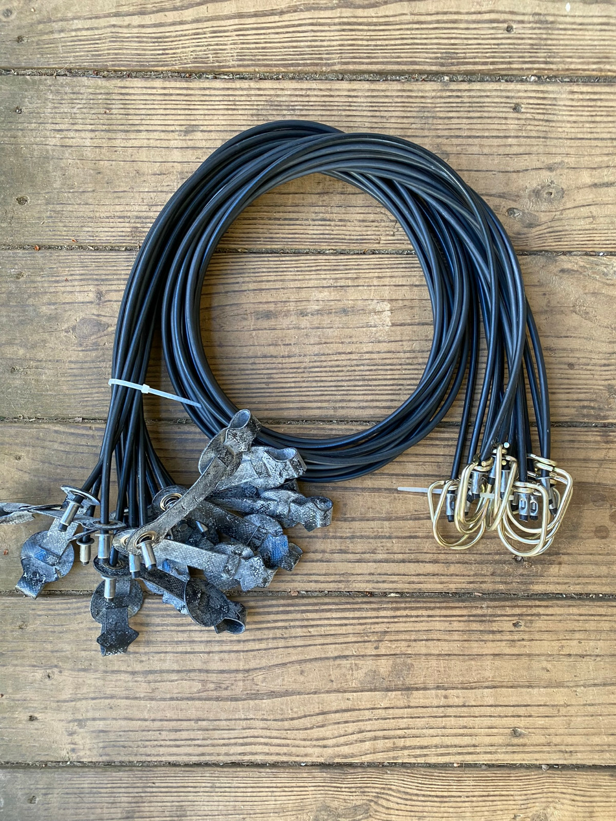 DOZEN - Rooster Range Tie Cords - 5FT Long - FLEXIBLE CORD + LONG NEOPRENE HITCH