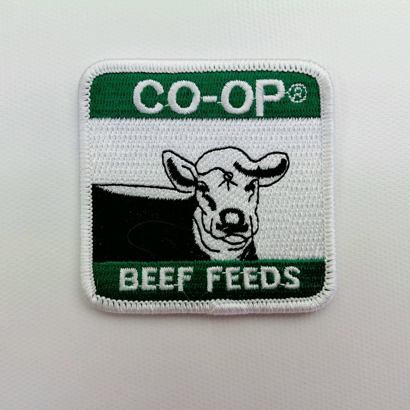 Vintage CO-OP Beef Feeds Embroidered Patch Farm Agriculture Rancher Sew/Iron-on