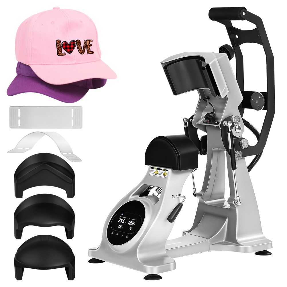 Automatic Double Heater Hat Cap Heat Press Machine w/ Auto Open Laser Alignment