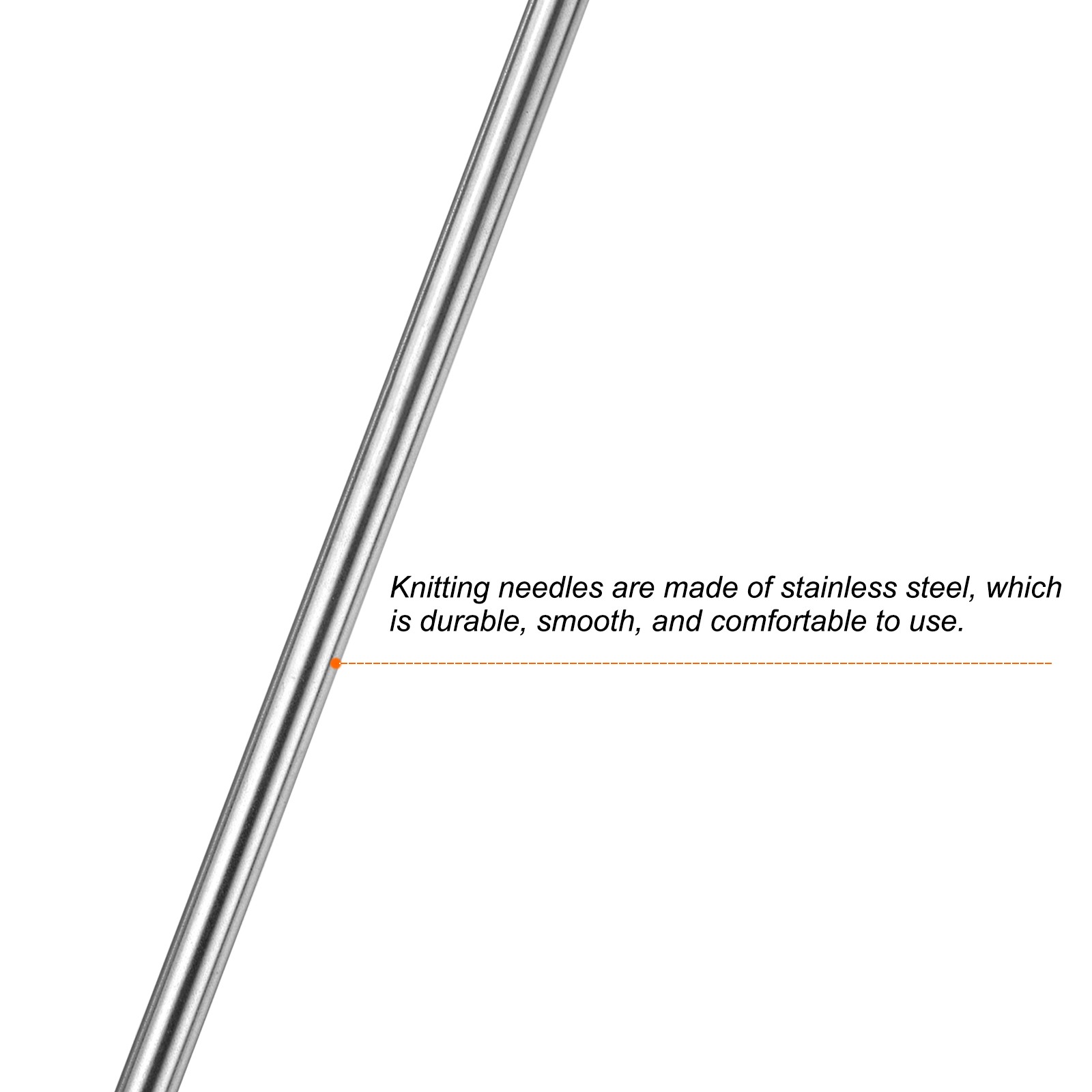 5Pcs 2.5mm Double Pointed Knitting Sweater Needle 20cm with 10 Stitch Marker