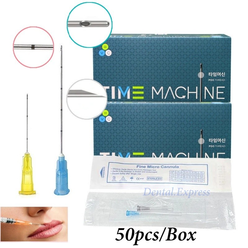 50Pcs Flexible Micro Cannula 18g/22g/23g/25g/27g/30g 38/50/70/100mm Blunt Filler