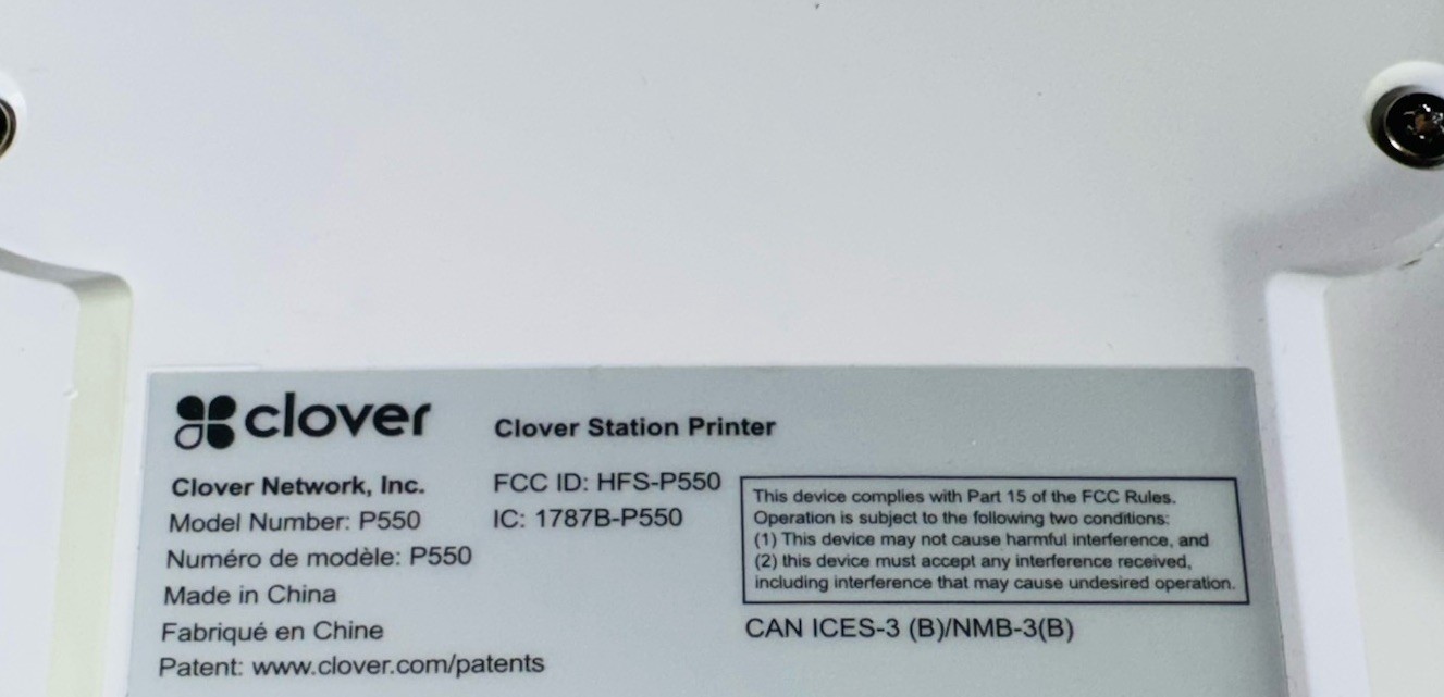 Clover Station P550 Printer NFC Apple Pay Contactless Clover POS