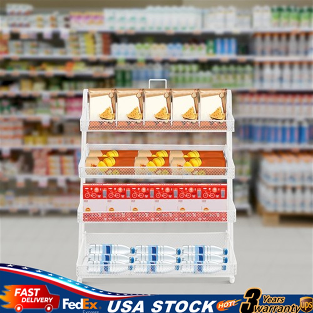Candy Display Rack Metal Snack Organizer Stand For Chip Retail Countertop Shelf