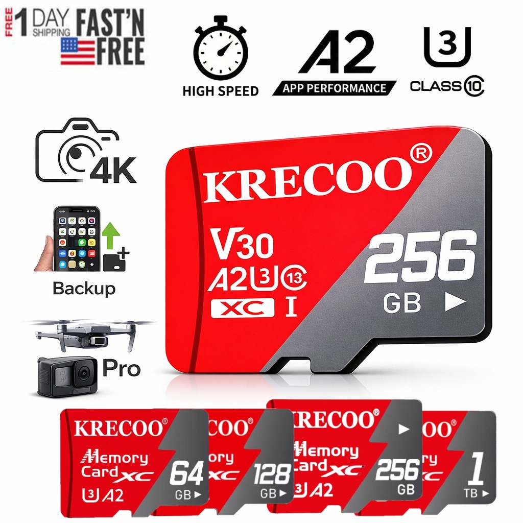 TF Micro SD Memory Card 64GB 128GB 256GB 1TB Class 10 for Camera Phone lot