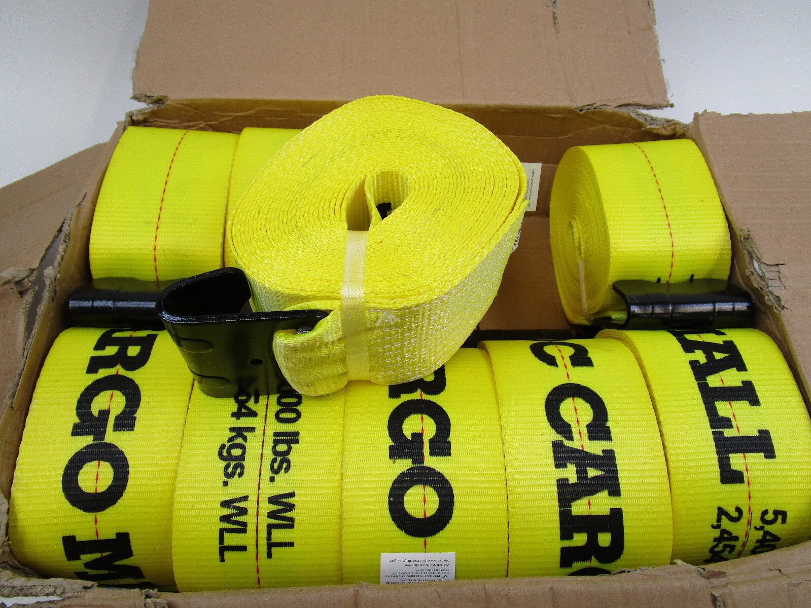 10 NEW DC Cargo Mall, 4" x 30' Winch Strap With Flat Hook, Park # 430YWSFH