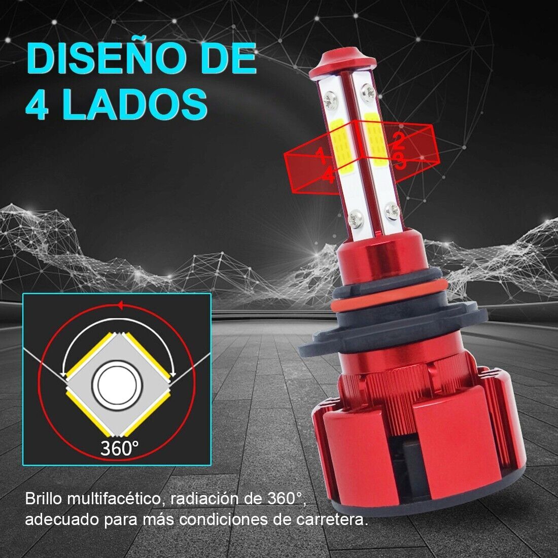 9005 LED Headlight Super Bright Bulbs Kit White 6500K 360000LM High Beam NEW