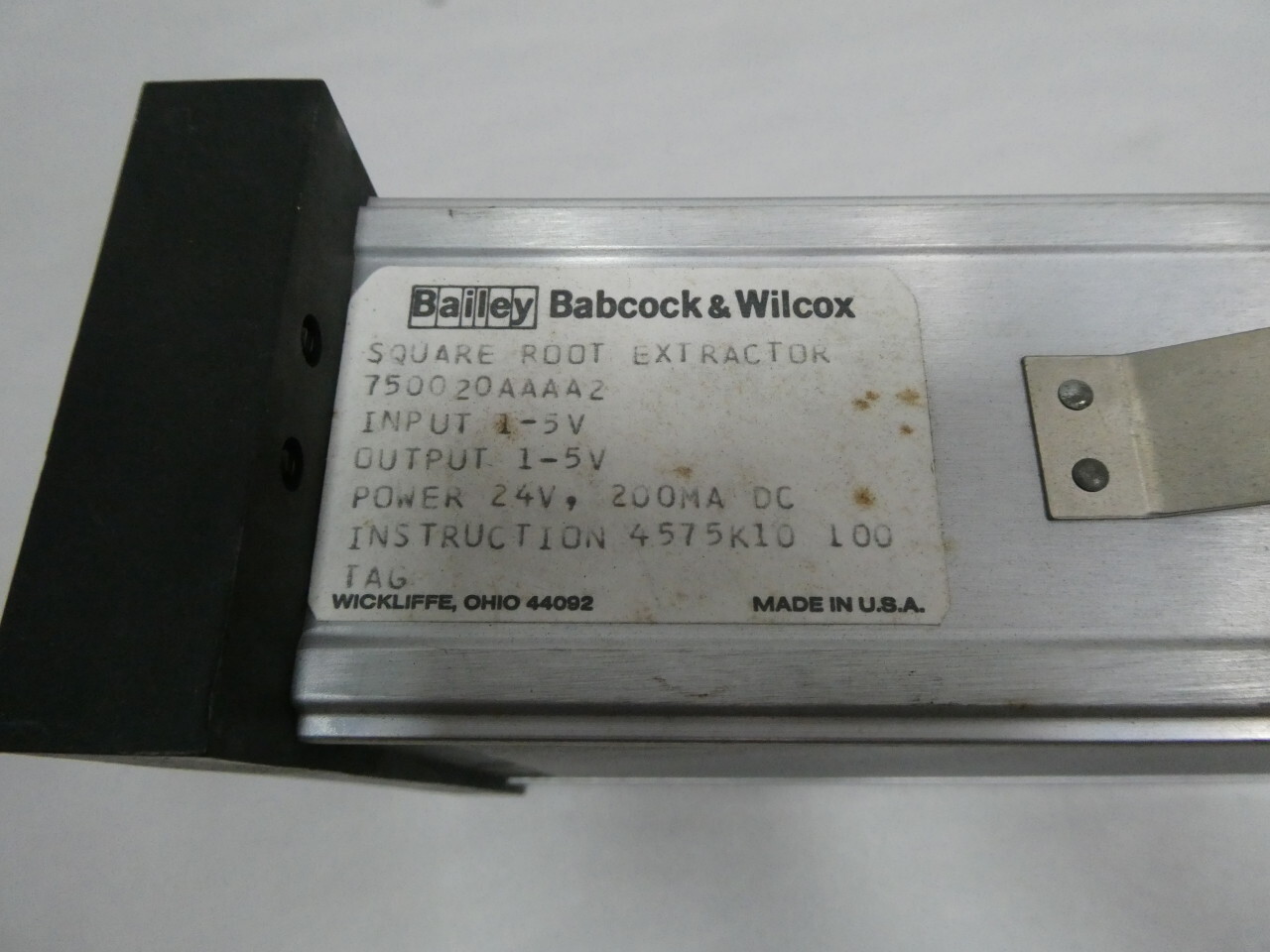 Babcock & Wilcox Bailey 750020AAAA2 Square Root Extractor Module