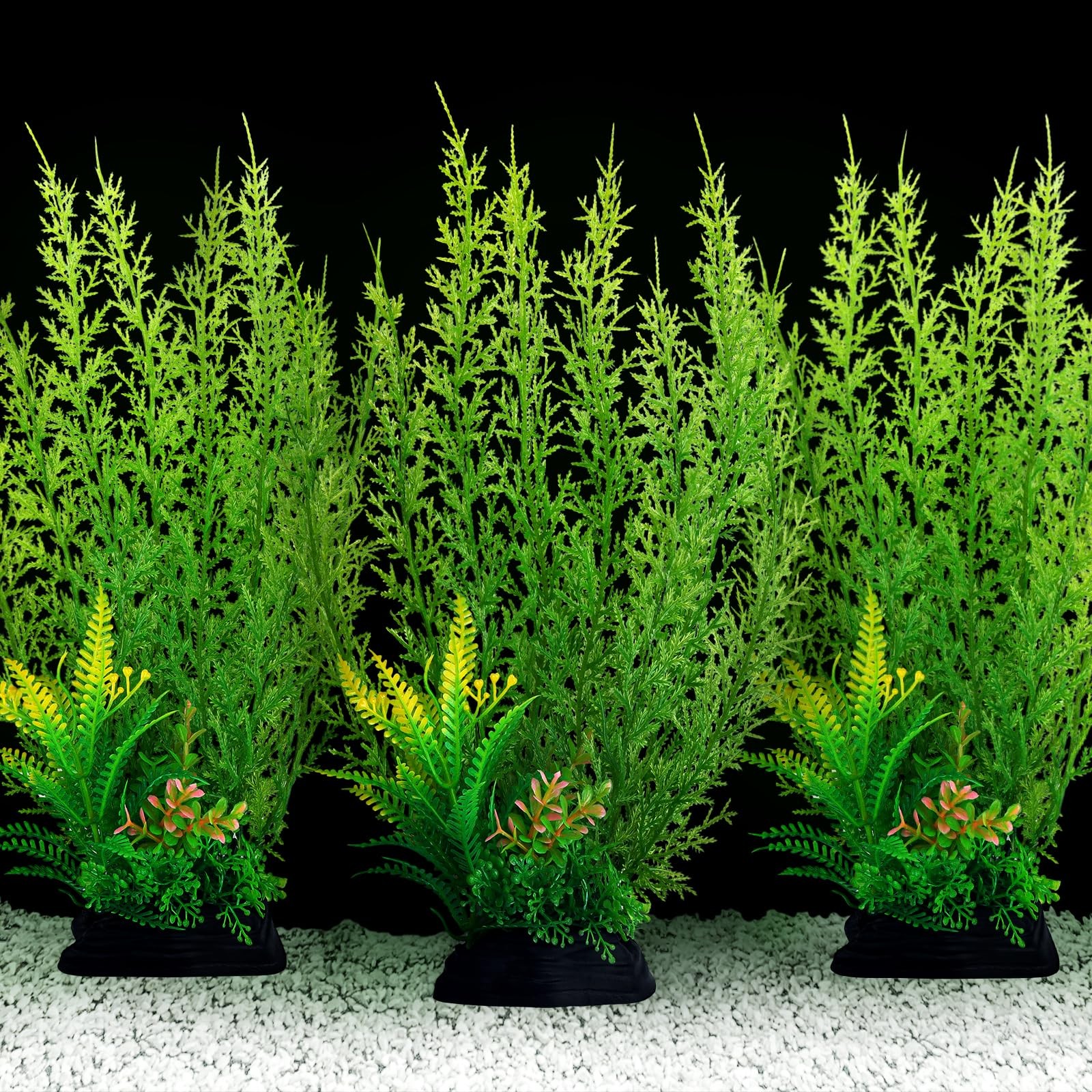 QUOZUO Fish Tank Accessories Large Plants, Green Decorations,