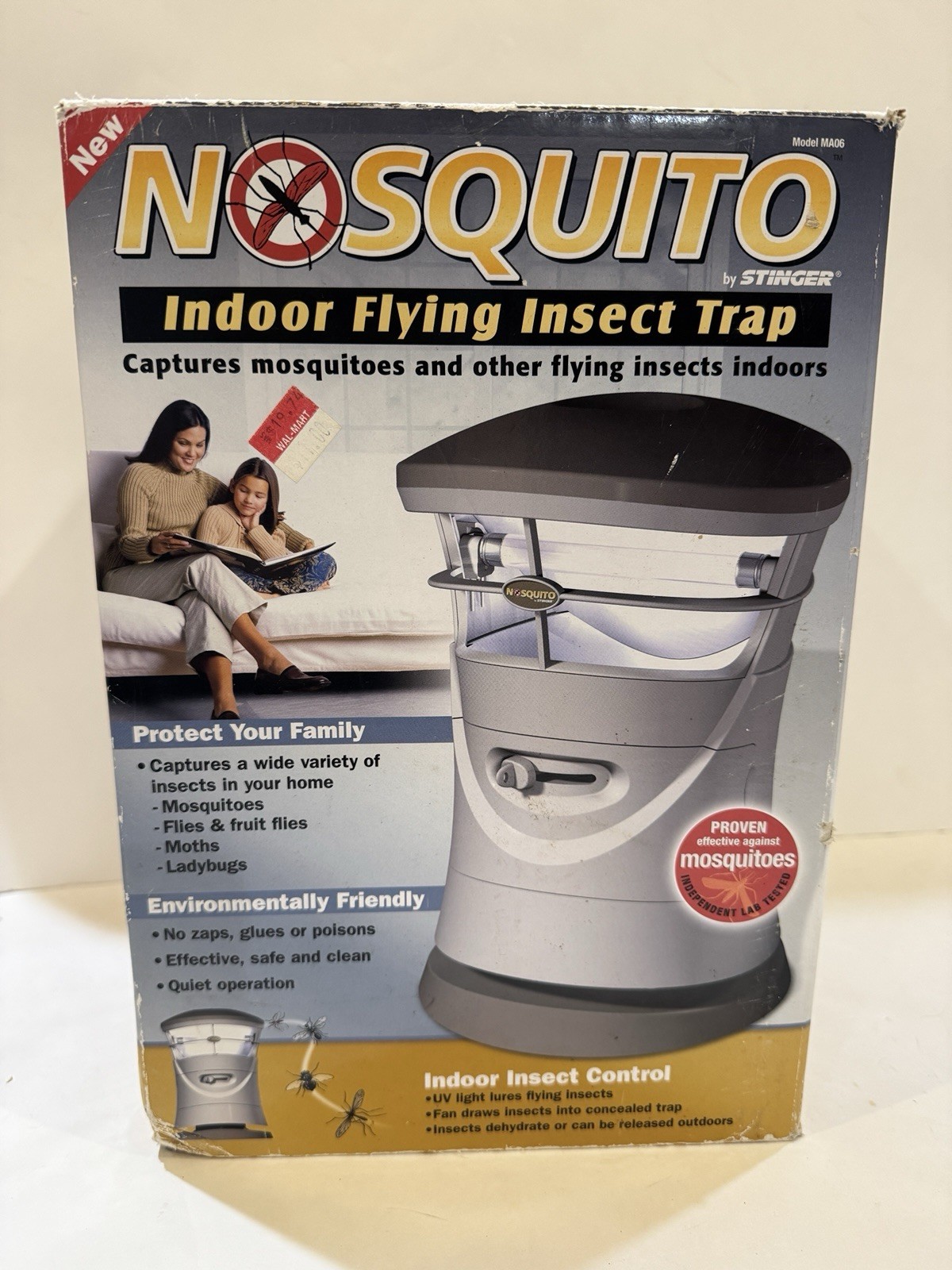 Stinger Nosquito Indoor Insect Trap Electric MA06 Mosquito Trap NEW BULB Zapper