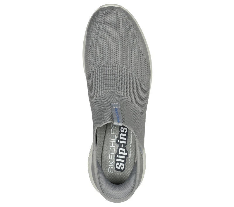 Skechers Shoes Slip Ins Men Wide Fit SlipOn Gray Sport Memory Foam Smooth 232450