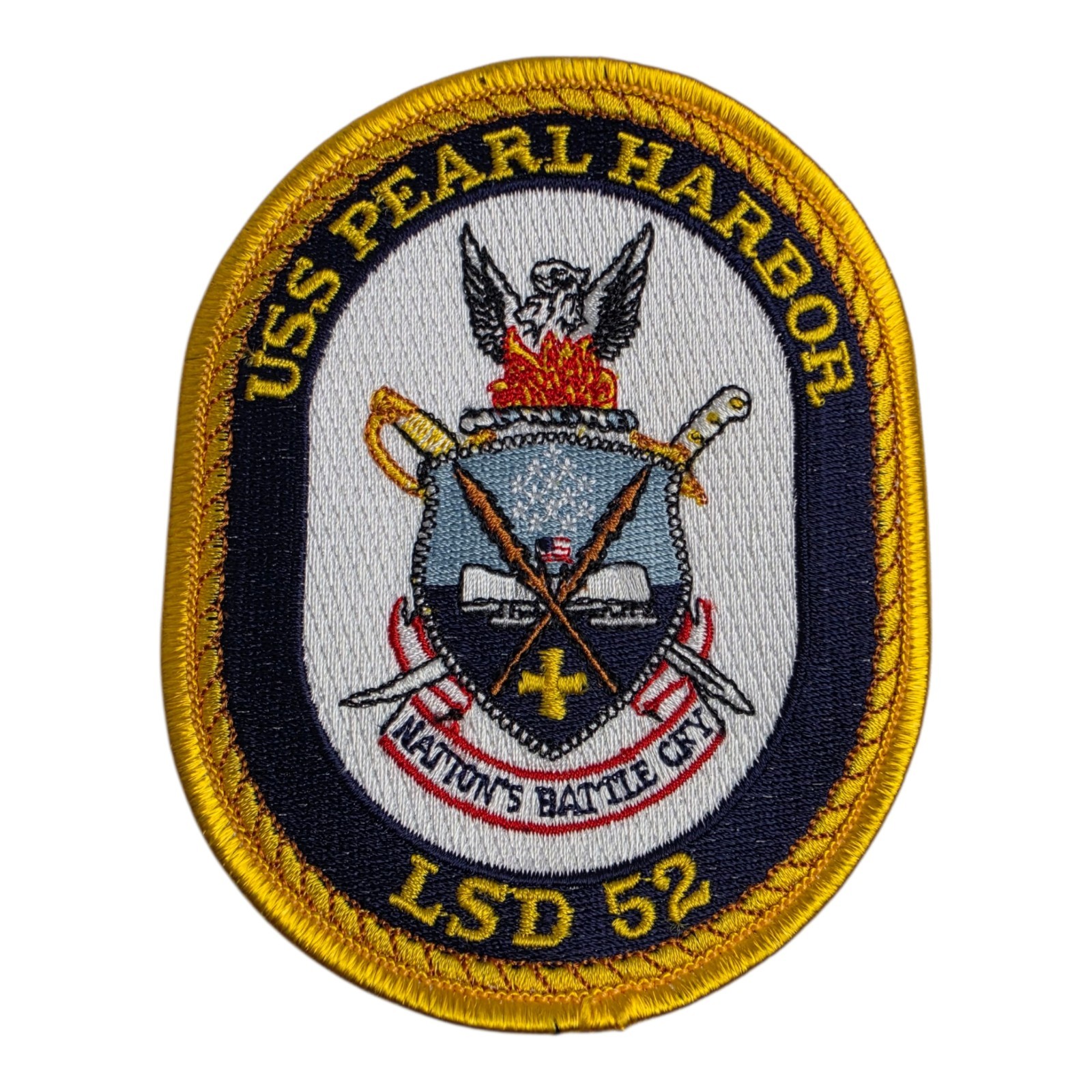 USS Pearl Harbor LSD-52 US Navy Harpers Ferry Class Dock Landing Ship Patch 4.5"