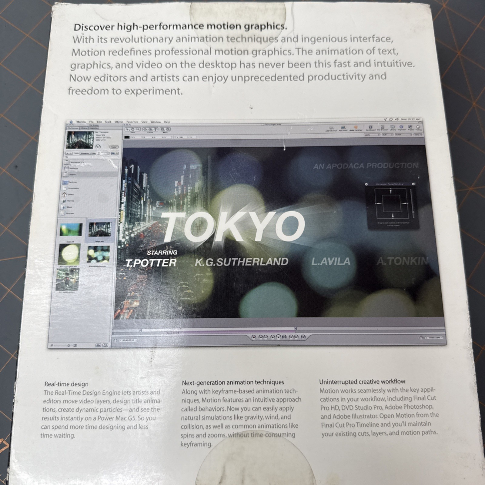Apple Motion Real-Time Motion Graphics Design CD Vintage NEW