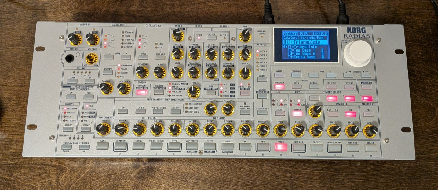 Korg Radias Rackmount Synthesizer Vocoder Module with PSU - tested and works!